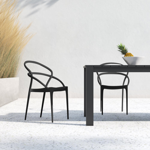 Modern Black Outdoor Dining Chairs AllModern